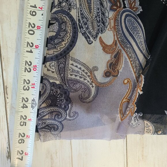 Petit Pois By Viviana G Black Paisley Abstract Pant Waist Stretch L Artsy Casual - Picture 6 of 9